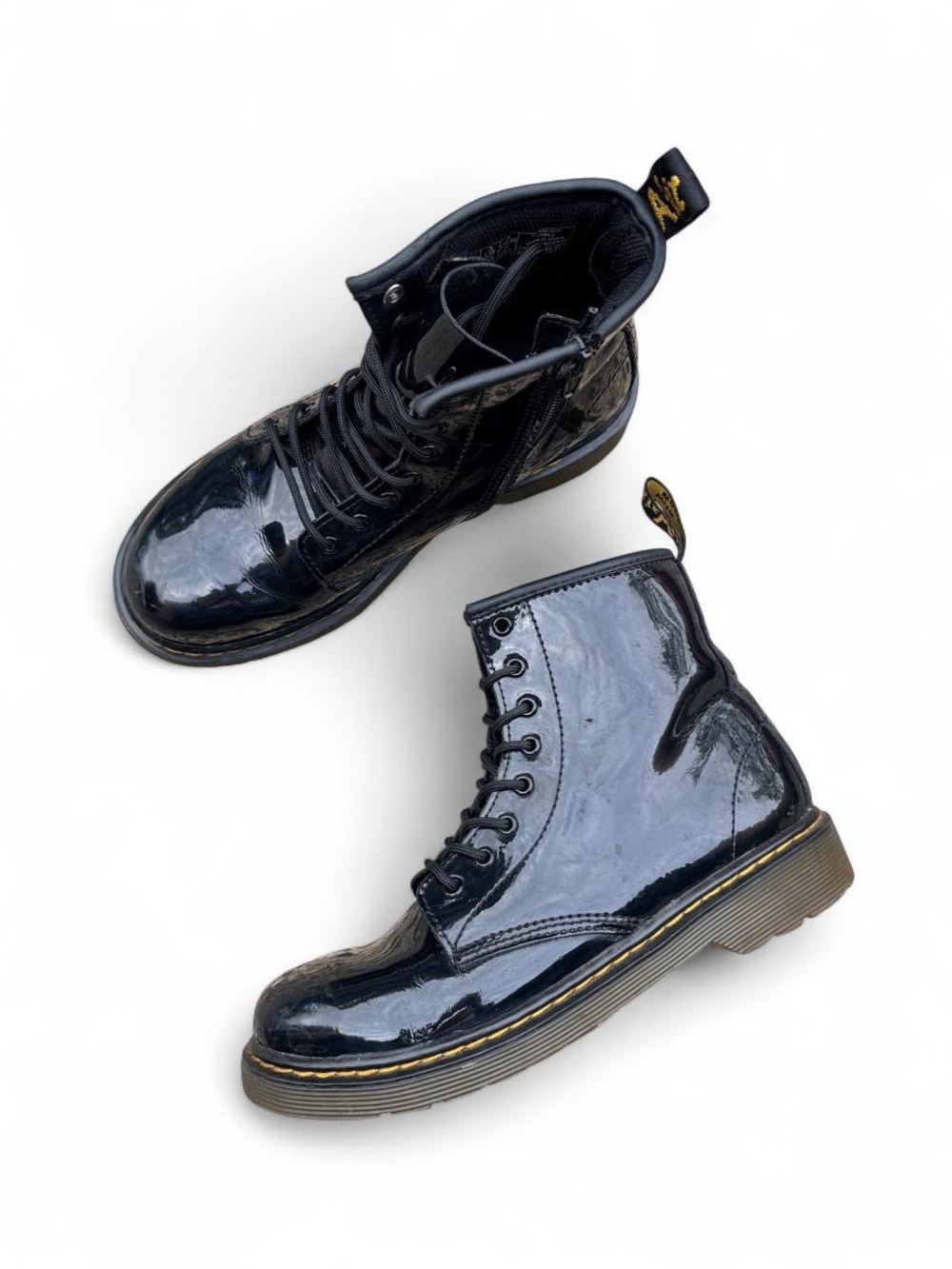 Dr. Martens Youth 1460 Patent Leather Boots – Black, Women’s 5